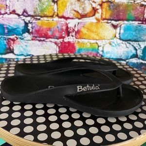 Birkenstock Betula Thong Flip Flops Black Size 7